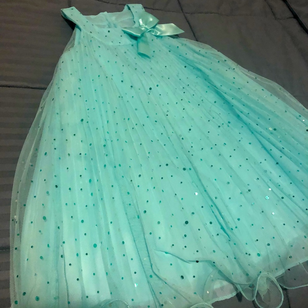 Mint Green Pleated Dress Size 4T